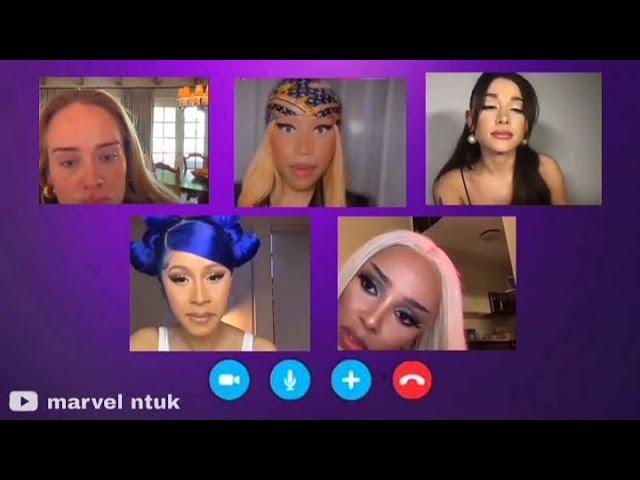 Celebrities Doing Facetime! (feat. Adele, Nicki, Ariana, Cardi & Doja)