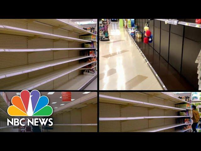 Shoppers Stocking Up On Supplies As Coronavirus Cases Surge | NBC Nightly News