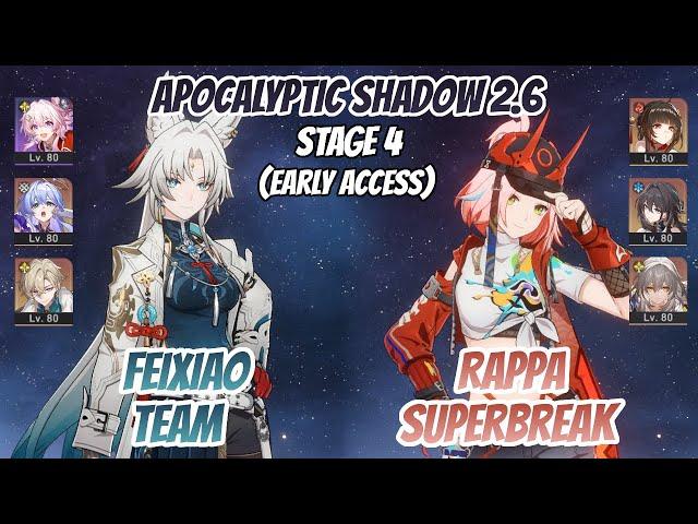 Feixiao Team & Rappa SuperBreak Apocalyptic Shadow Stage 4 (3 Stars) | HSR Early Access