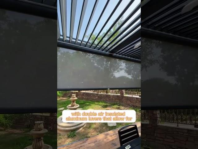 Outdoor Waterproof Roof Motorized Garden Pergola Patio Automatic Louver roof aluminum pergola