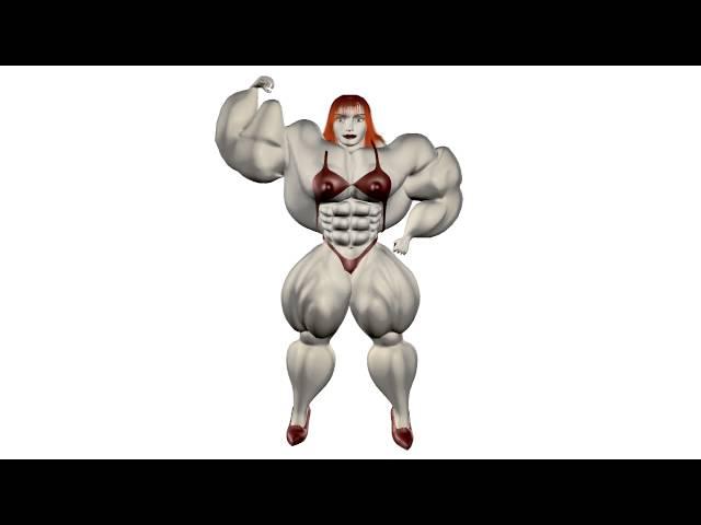 3d animation Female Bodybuilder - No.1