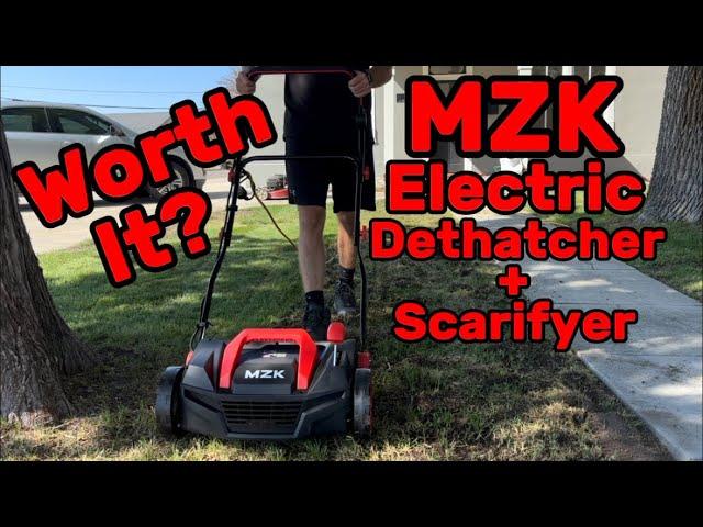 Revitalize Your Lawn with the MZK 15-Inch 2-in-1 Electric Dethatcher & Scarifier