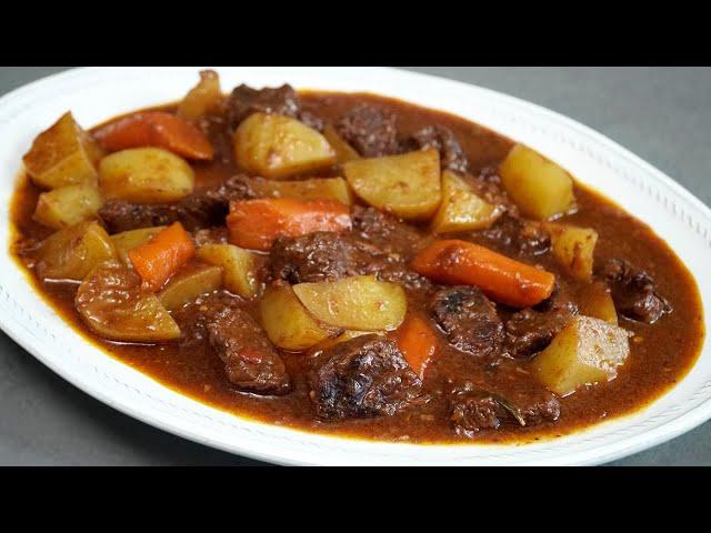 ESTOFADO DE TERNERA CON PATATAS | Con caldo de carne casero