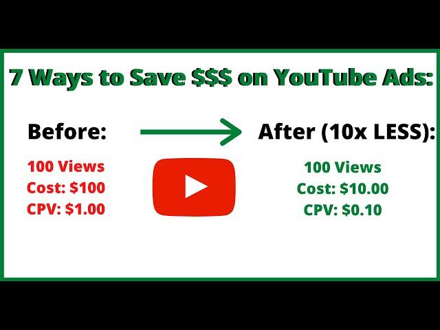 7 Easy Ways to Cut YouTube Ad Costs by 10X!