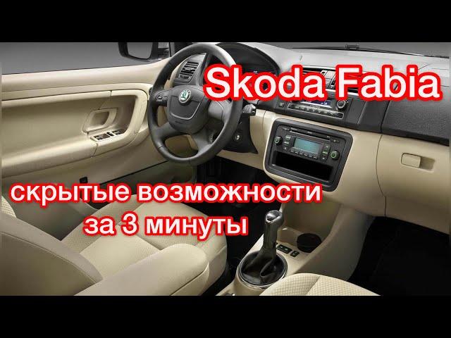 Шкода Фабия скрытые возможности / Дополнительные функции Skoda Fabia