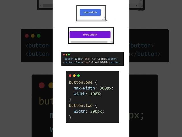 Max Width vs Fixed Width in HTML CSS