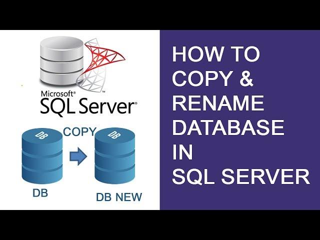 Copy and Rename Database in SQL Server