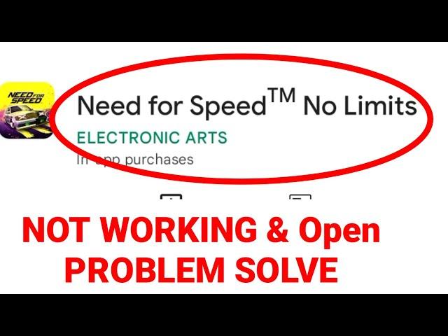 How To Fix NFS No Limits App Not Working | NFS No Limits Not Open Problem