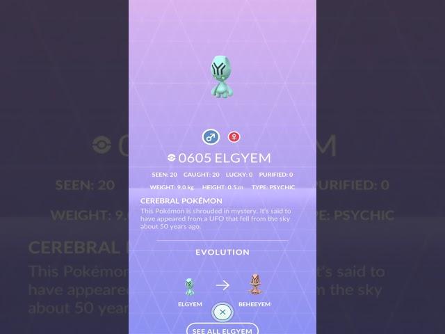 Pokedex: Pokemon GO-Elgyem & Beheeyem