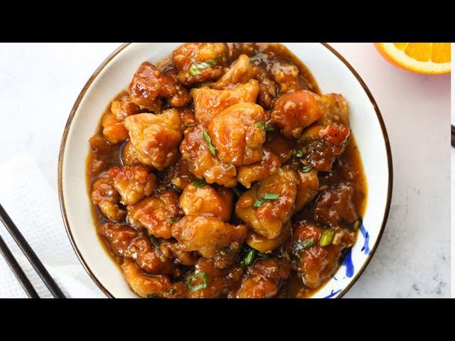 Easy Crispy Delicious Orange Chicken - No Deep Frying! #shorts