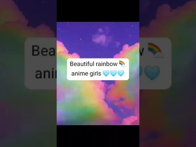 Beautiful rainbow  anime girls  #blackpink #anime #kpop #music #art #animephonk #rose #drawing