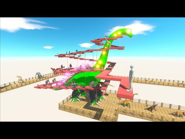 FPS AVATAR vs GODZILLA AROUND BRACHIOSAURUS  - Animal Revolt Battle Simulator