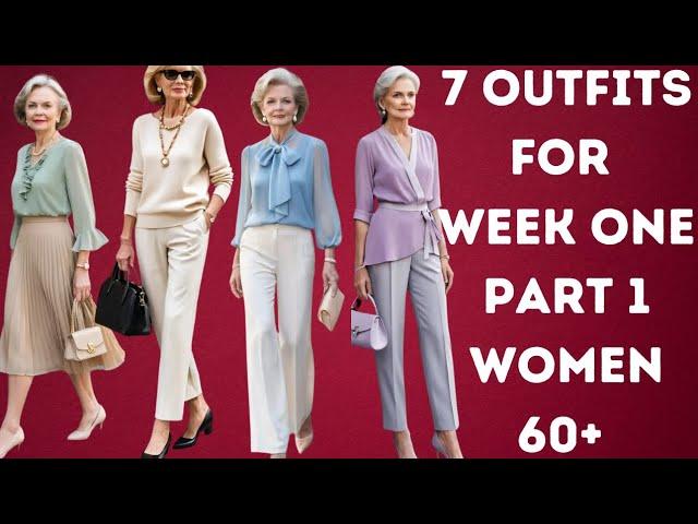 7 Stylish Daily Outfits: A One-Week Wardrobe Guide for Women 50+ Part 1