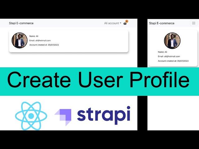 Create User Profile in Reactjs and Strapi Step By Step for Beginners and Mid level