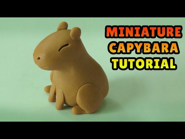 DIY how to make CAPYBARA MINIATURE - Easy Polymer Clay, Fondant Tutorial