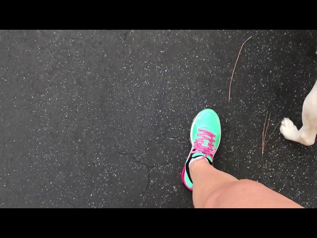 Walking KonaStar with my new Newton Gravity 7 shoes outside