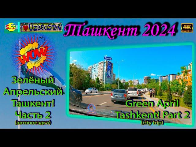 Зелёный Апрельский Ташкент! Часть 2. (автопоездка) | Green April Tashkent! Part 2. (city trip)