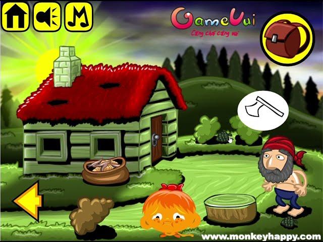 Game Chú khỉ buồn 179 : Tiều phu đốn củi