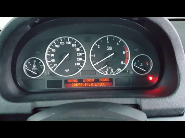 BMW X5 e53 3.0D 2006 cold start -20C m57 engine