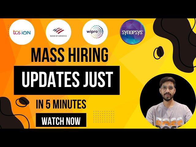 TCS, Wipro, Zeta Biggest Hiring Update | OFF Campus Drive For 2025, 2024, 2023, 2022 Batch | Fresher