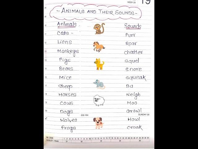 Animals and their sounds #spoken #englishvocab #learning #englishvocabulary