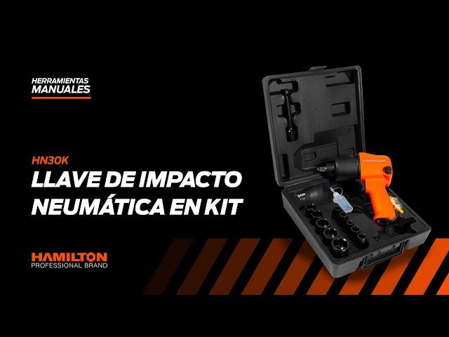 LLAVE DE IMPACTO NEUMATICA EN KIT HAMILTON - HN30K