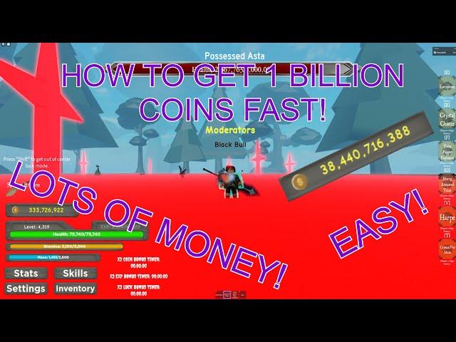 How to Get 1 Billion Coins Fast! (NEW CODE!) | Black Clover Kingdom Grimshot Roblox