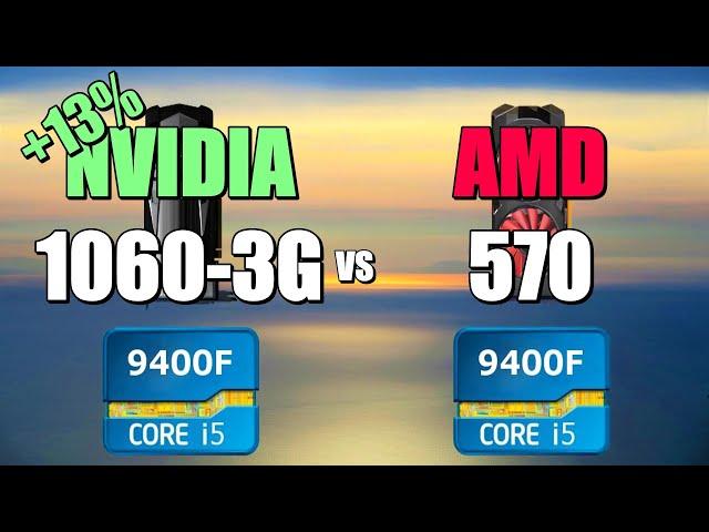 1060-3GB vs 570 - 9400F. CSGO, Fortnite, PUBG, GTAV, Overwatch.