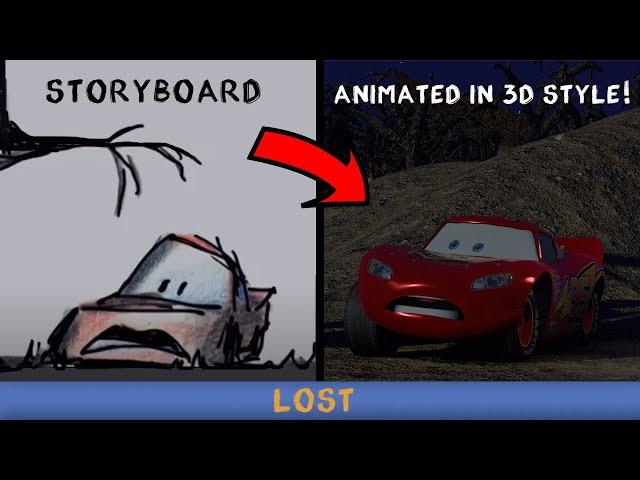 Lost - Cars 1 deleted scene 3d remake | Perdido