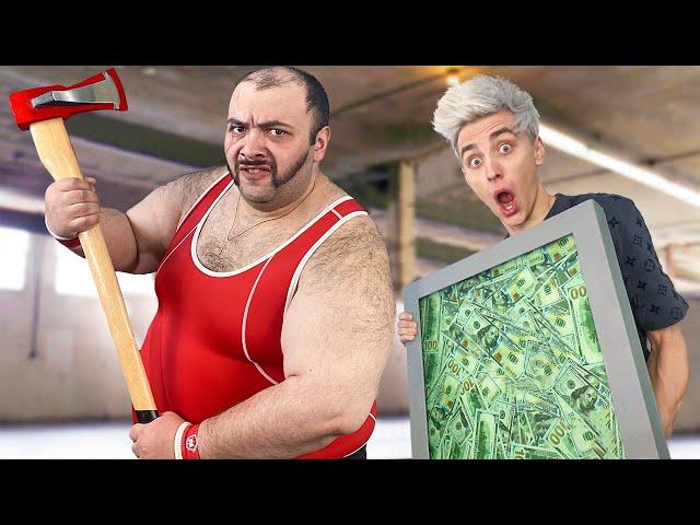 THE STRONGEST MAN IN THE WORLD vs Armored Glass with $ 1000