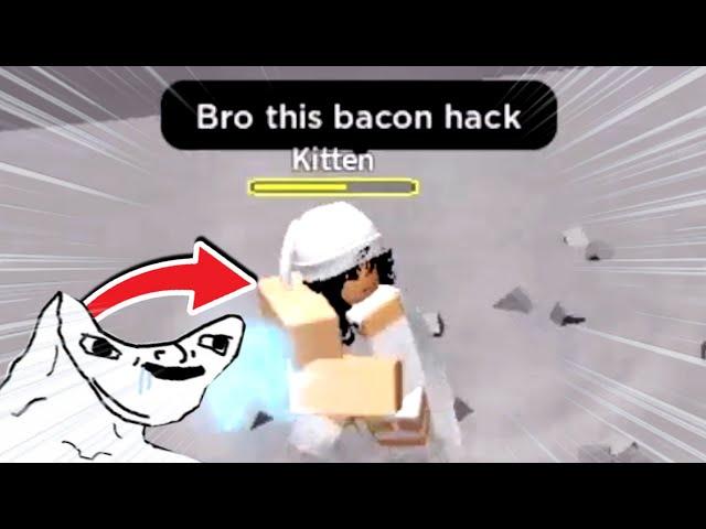 "Bro this bacon hack" (The Strongest Battlegrounds)