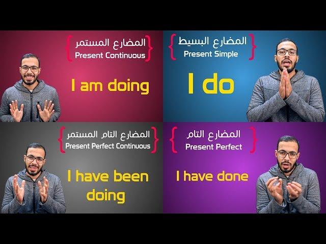 شرح كل أزمنة المضارع في الانجليزي All Present Tenses.