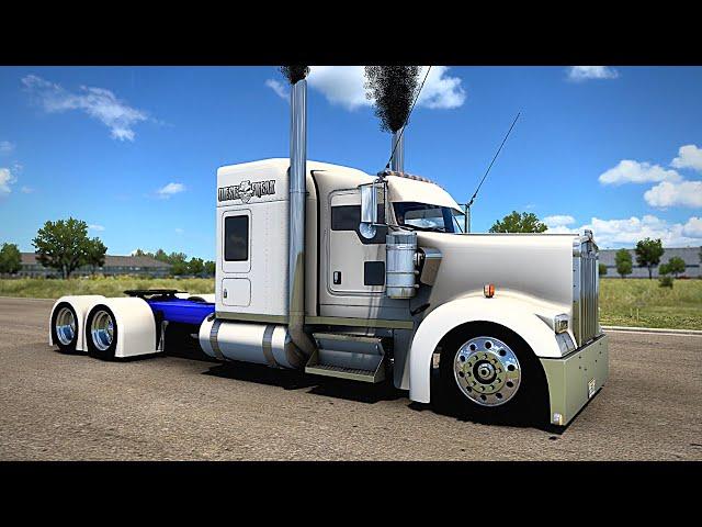 “Diesel Freak” W900 - (Big Lope) - American Truck Simulator - ATS 4K - Featherlite Race Trailer