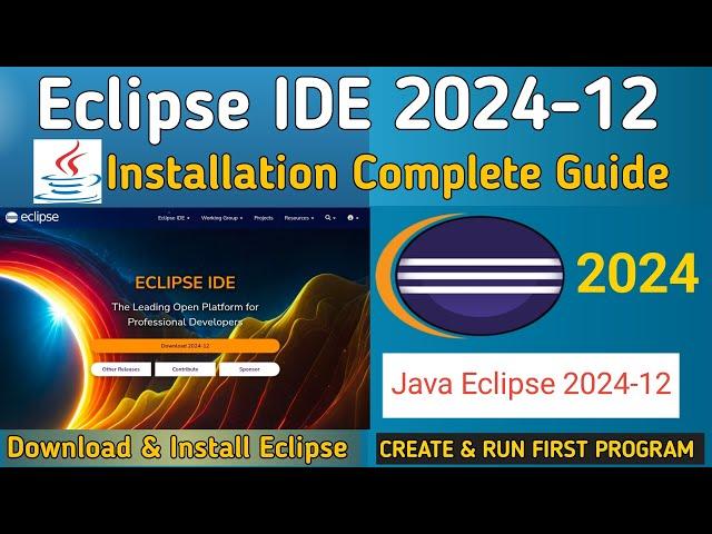 How to Install Eclipse IDE 2024-12 on Windows 10/11 with JDK 23 | Eclipse IDE Latest Version