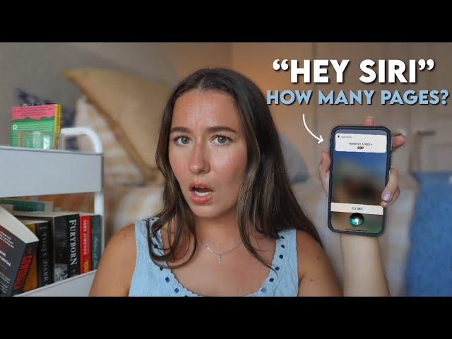 Siri controls how many pages I read for a week | reading vlog