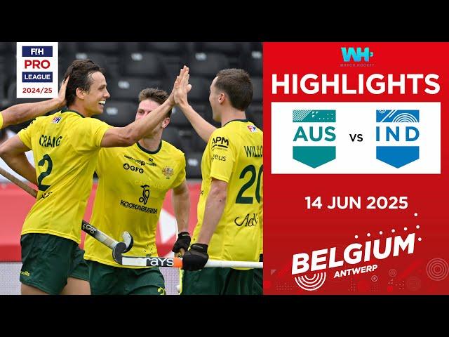 FIH Hockey Pro League 2024-25 Highlights: Australia vs India (M) | Match 1