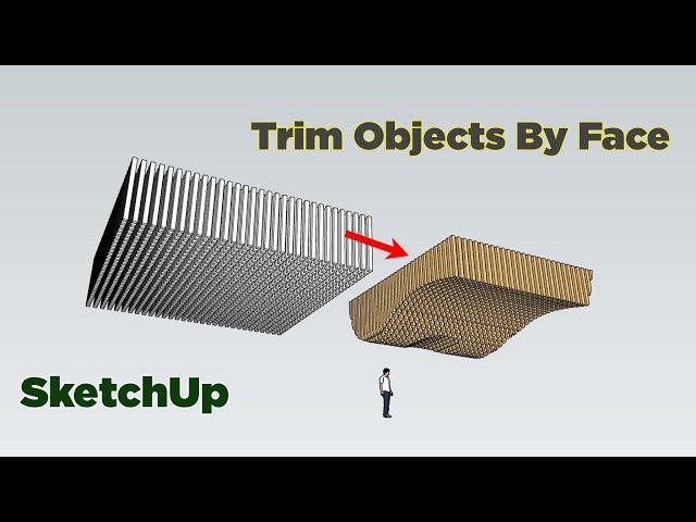 How to Trim Objects by Face in SketchUp with Curic Face Knife