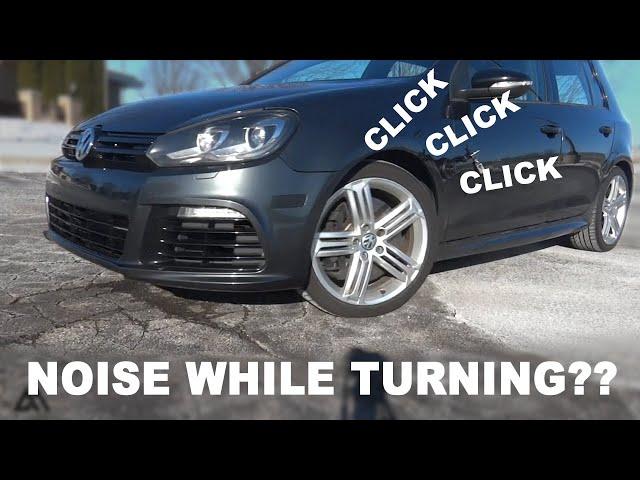 Diagnosing Front End Clicking Sound and Vibration While Turning | VW Golf R