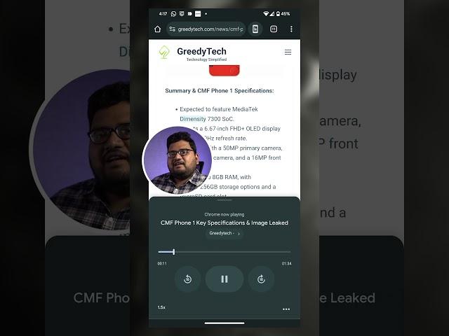 Text-to-Speech Feature for Google Chrome on Android #google #android #greedytech