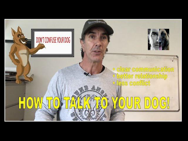 How to TALK to YOUR DOG - Robert Cabral - Dog Training Video