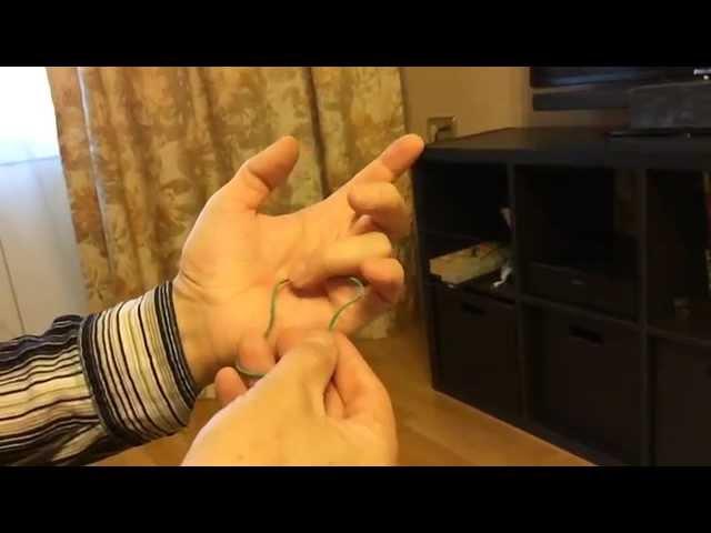 The simplest toy rubber gun on the fingers