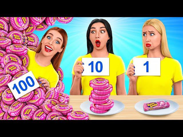 100 Слоев еды Челлендж | Смешные Ситуации от TeenDO Challenge