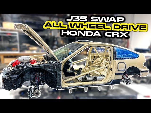 Twin Turbo AWD Honda CRX SEMA Rush! - 800 Horsepower J35 Swap Exhaust Build  Ep. 5