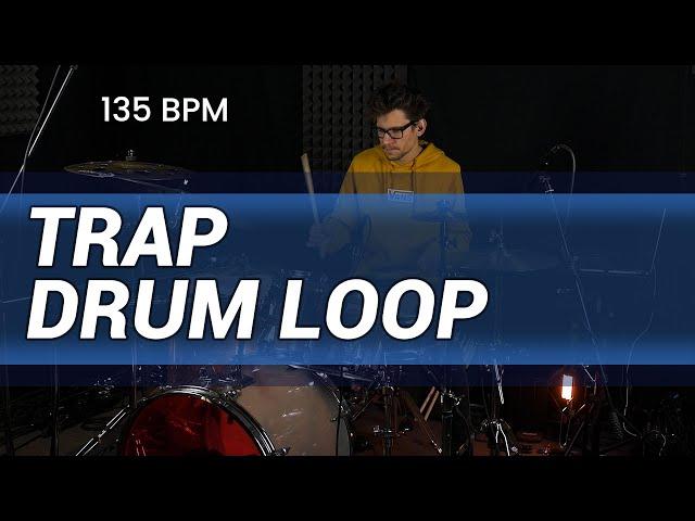 Trap drum loop 135 BPM // The Hybrid Drummer