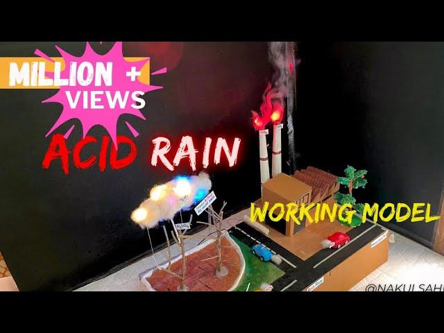 Acid rain working model #school exhibition chemistry project