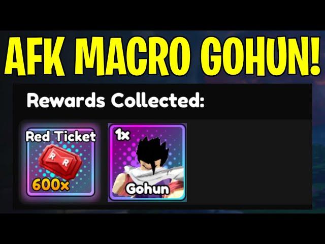 HOW TO MACRO AFK FARM ADVENTURE MODE FOR GOHUN & RED TICKETS IN ANIME REBORN ROBLOX!