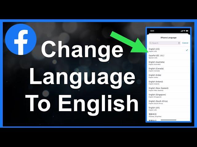 How To Change Facebook Language Into English