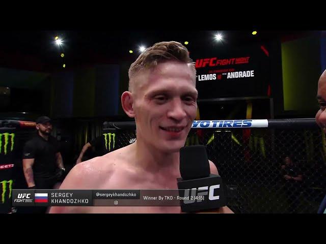 UFC Вегас 52: Сергей Хандожко - Слова после боя