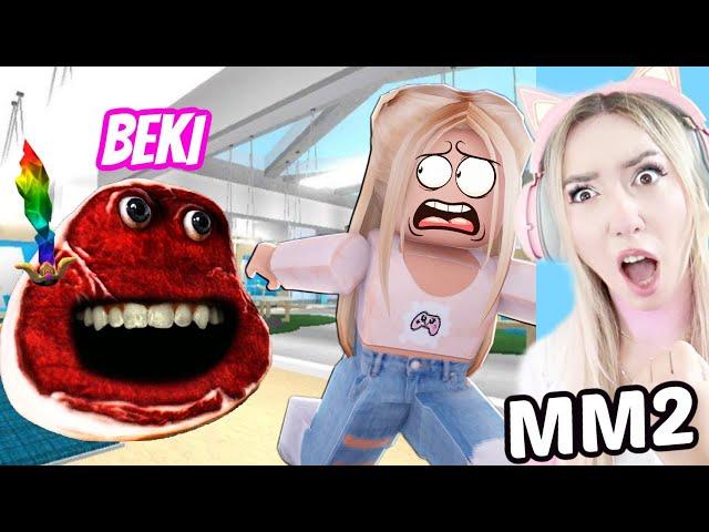 Beki in MM2 vs das STEAK (spiele niemals als Noob MURDER MYSTERY 2 in Roblox wenn GODLY siehst)