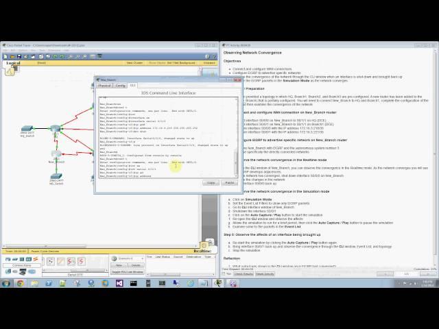 packet tracer discovery 4 1 2 3 observe network convergence CCNA